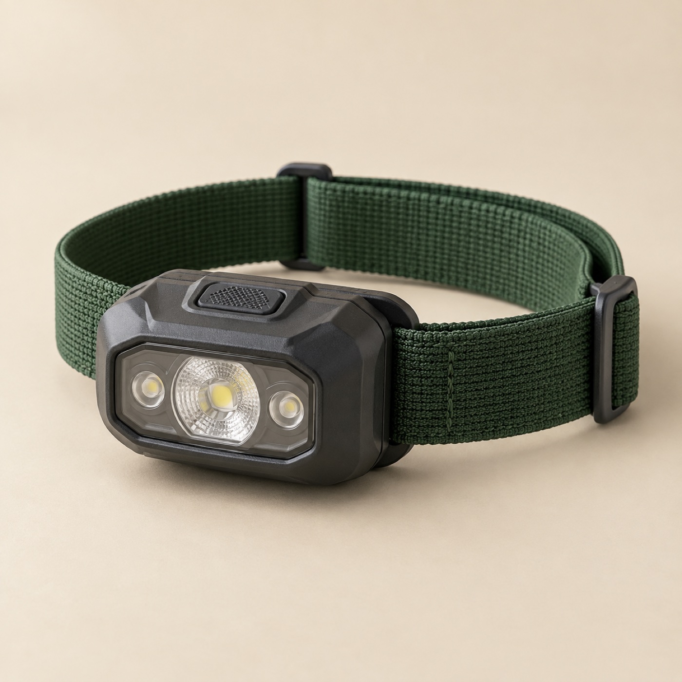 Nightjar 400 headlamp with forest green strap