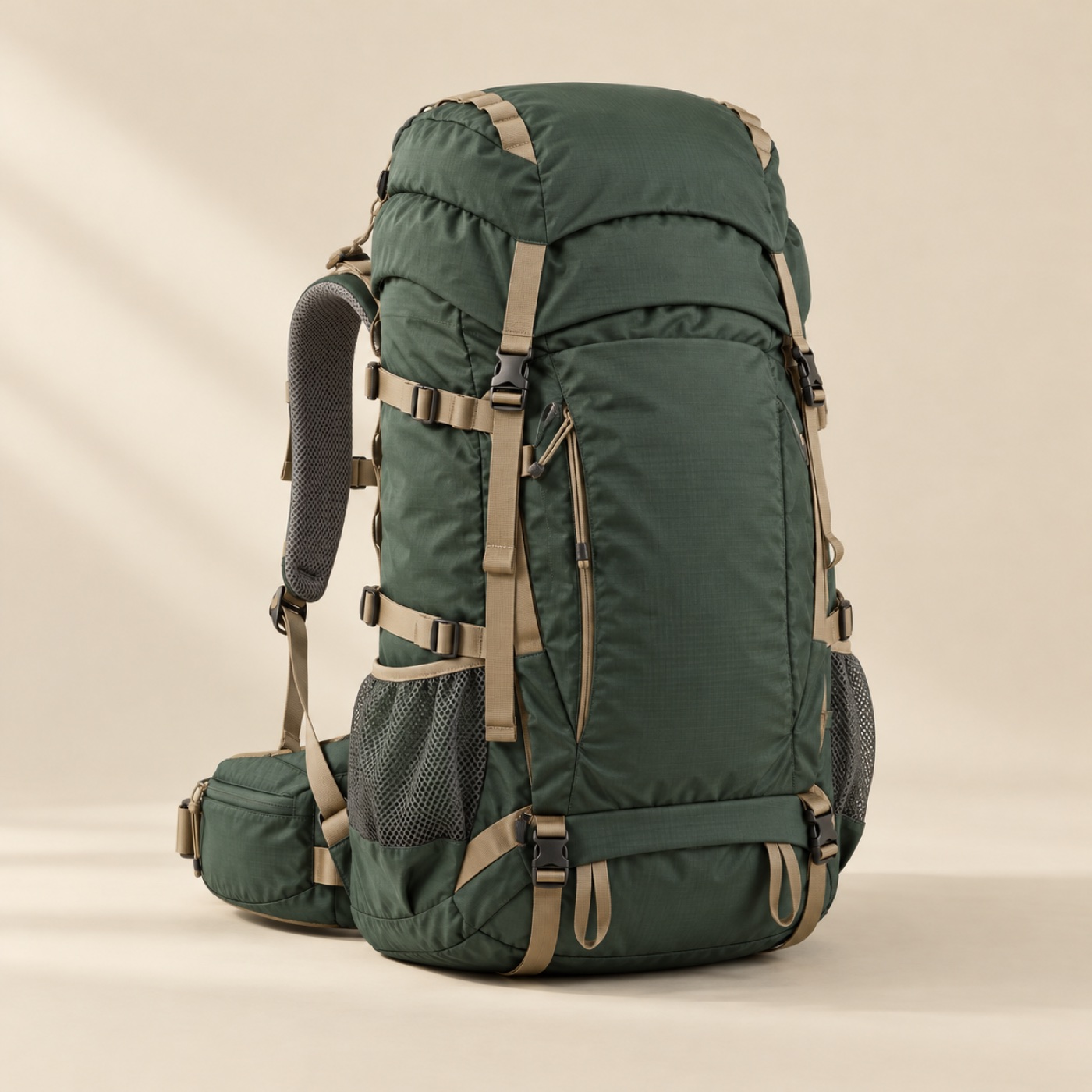 Switchback 55L trekking backpack in forest green