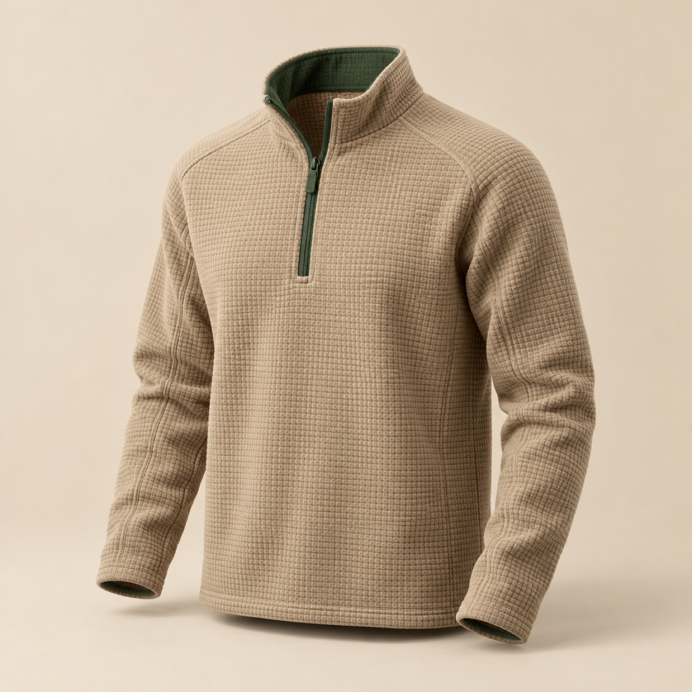 Thornwood grid fleece in sand